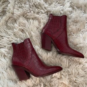 Rebecca Minkoff Cowboy Bootie Sabana Burgundy - RARE